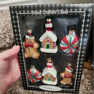 Christopher Radko Celebrations Christmas Gingerbread Glitter Peppermint House